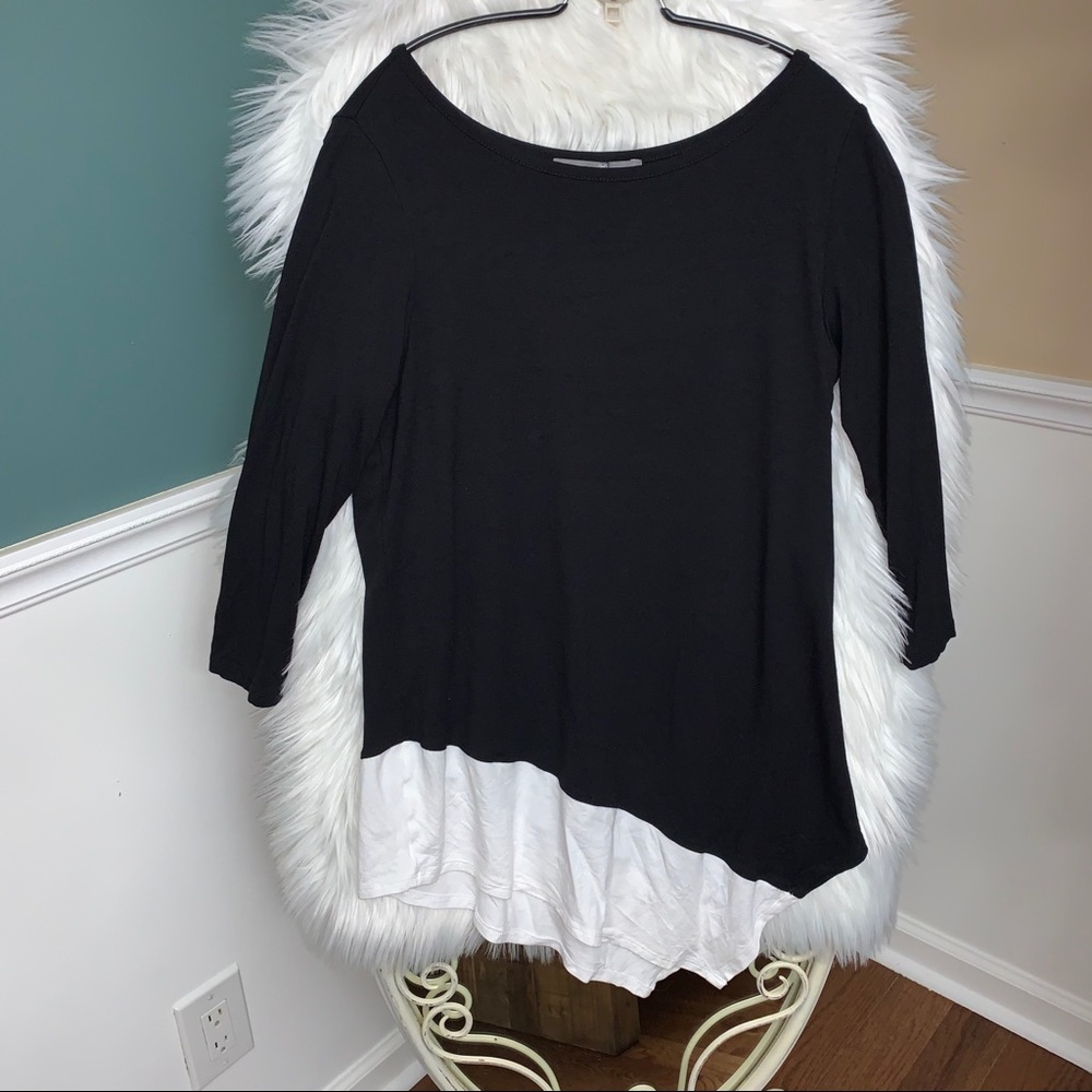Signature Collection Black-white tunic top